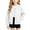 White, variant on XRoczxe 4‑15 Years Old Kids Bomber Jacket, Boys Girls Solid Color Button‑Down Sweatshirt Jacket, Long‑Sleeve Casual Outerwear With Pockets