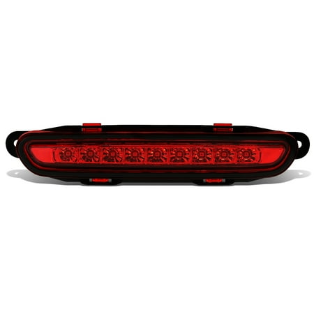 Polished Billet Third Brake Light - For 06-10 Dodge Charger Full LED Third 3rd Tail Brake Light Rear Cneter Stop Lamp Red Lens 07 08 09