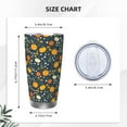 thumbnail image 4 of Gaeub Pumpkin Print 20-Ounce Stainless Steel Car Cup,Tumblers Cups with Lids and Straw,Coffee Cups for Adults Kids Home Car Office School Travel Party-Without Straw, 4 of 8