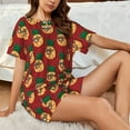 thumbnail image 6 of Womens Pajama Sets With Pocket, Cute Pineapple A Lounge Sets Short Sleeve Sleepwear PJ Sets for Women, 6 of 6