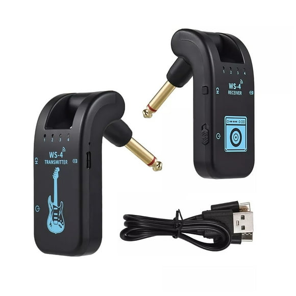 NATEFEMIN Wireless Guitar System Audio Guitar System 8 Channels for Electric Guitar and Bass