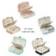 thumbnail image 2 of Billuyoard Caja de almacenamiento de joyas para mujer, portátil, de Color sólido, ajustable, de doble capa, pendiente, tobillera, collar, Almacenamiento y organización del hogar Azul blanco, 2 of 6