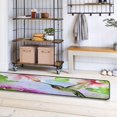 thumbnail image 4 of Dreamtimes Spring Bird Hummingbirds Hallway Runner Rug 2'x6' Kitchen Rug with Rubber Backing White Hibiscus Tropical Non Slip Entryway Rug Runner Soft Area Rug for Hallway Bedroom Kitchen, 4 of 6