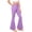Purple, variant on Girls Flare Pants, Cotton High Waist Bell Bottoms Stretchy Kids Casual Dance Yoga Leggings Purple 15T