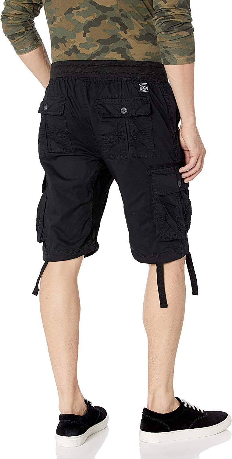 Southpole Mens Fine Twill Cargo Jogger Shorts (Big & Tall), Adult, Black,  4XB