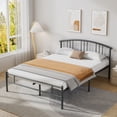 thumbnail image 5 of VECELO Full Size Bed Frame with Arched Headboard, Metal Platform Bed Frame with Underbed Storage Space, Heavy Duty Slats, No Box Spring Needed, Easy Assembly, Black, 5 of 12