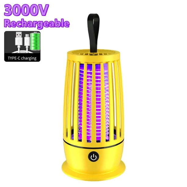 Lámpara antimosquitos de descarga eléctrica recargable, trampa para moscas, Zapper, luz antimosquitos para dormitorio al aire libre, el más nuevo
