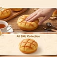 thumbnail image 2 of Pineapple Bun Squishy with Slow Rising Pu Foam and Grid Texture, 1 Pack, Golden Brown, for Relaxation and Desk Decoration, Simulated Toy, 2 of 8