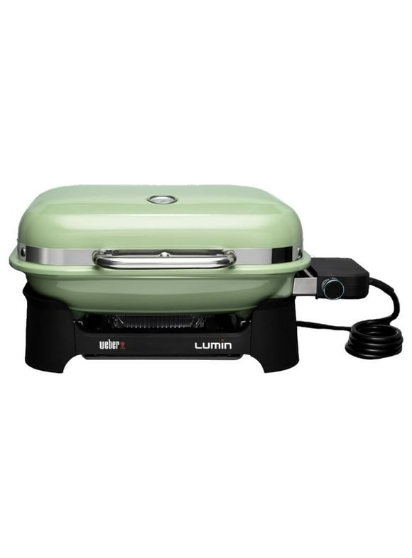Lumin Compact and Multipurpose Electric Grill with Smoke Infusion Setting (Seafoam Green)