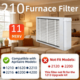 thumbnail image 4 of 2-Pack 210 air filter replacement Compatible with aprilaire 210 replacement filter-Merv 13 Air Purifiers,Whole House Models 1210， 1620， 2120， 2200， 2210， 2216， 3210， 4200， Size:20x25x4, 4 of 7