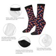 thumbnail image 3 of Fotbe Foxes In Different Poses Pattern Long Socks for Men & Women – Breathable & Stretchy Compression Socks, Ideal for Running, Travel, and Everyday Wear Size 5-11, 3 of 6