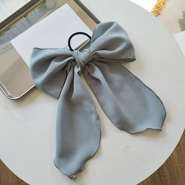 Hair Rope for Ponytail Styling - Bow Knot Fabric Streamer Rubber Band Head Rope Accessory for Everyday Wear