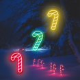 thumbnail image 3 of Christmas Neon Sign USB Powered Tree Santa Claus Snowflake Sock Reindeer Bell Gift Led Light for Christmas Decoration Party Events LED Light for Indoor Decor Kids Room Home (Three Staffs), 3 of 7