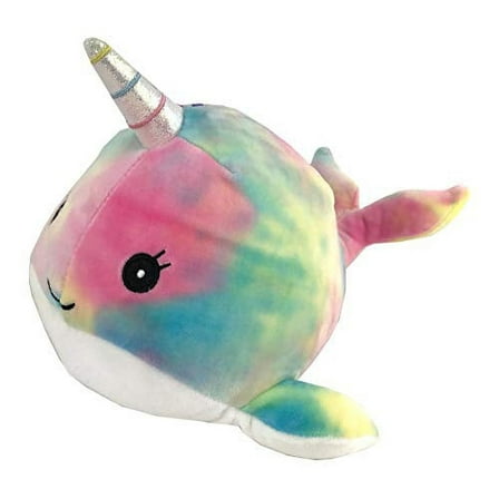 Squishmallows Official Kellytoy Narwhal Tie Dye 11.5 Inch Plush Toy Natalie