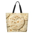thumbnail image 1 of Balery Taco Tortillas Bolsa Tote Estilo Estético con Cremalleras, Bolsa de Hombro, Bolsa de Compras Grande y Plegable, 1 of 8