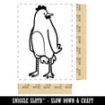 thumbnail image 2 of Tall Chicken Standing and Staring Rectangle Rubber Stamp Stamping Scrapbooking Crafting - Small 1.7in, 2 of 7