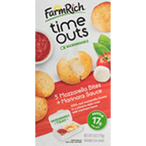 Farm Rich Time Outs Mozzarella Cheese Bites, SingleServe Microwavable