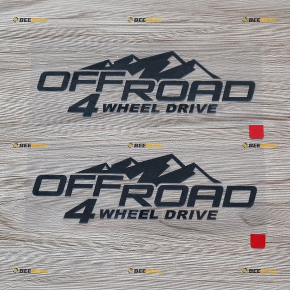 2X Black 6 Inches 4X4 Off Road 4WD Mountain Decal Sticker Car Vinyl fit for Jeep Toyota Ford etc Style b