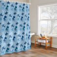 thumbnail image 6 of Summer Marine Life Shower Curtains for Bathroom, Ocean Octopus Sharks Starfish White Bubble Washable Fabric Shower Curtain with Hooks Waterproof Bathroom Decor Sets, 72 x 96 Inches, 6 of 9