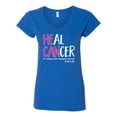 thumbnail image 2 of Faith Jesus Believe Awareness Womens V-Neck Tee, Royal, Large, 2 of 3