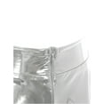 thumbnail image 6 of IEFIEL Womens Glossy Patent Leather A-Line Zipper Skirt Flared Miniskirt Invisible Zipper Mini Skirt Silver XL, 6 of 7