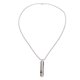 thumbnail image 1 of Collar de respiración para aliviar el estrés y la ansiedad, collar con silbato de meditación de acero inoxidable para hombres y mujeres, plata, 1 of 14