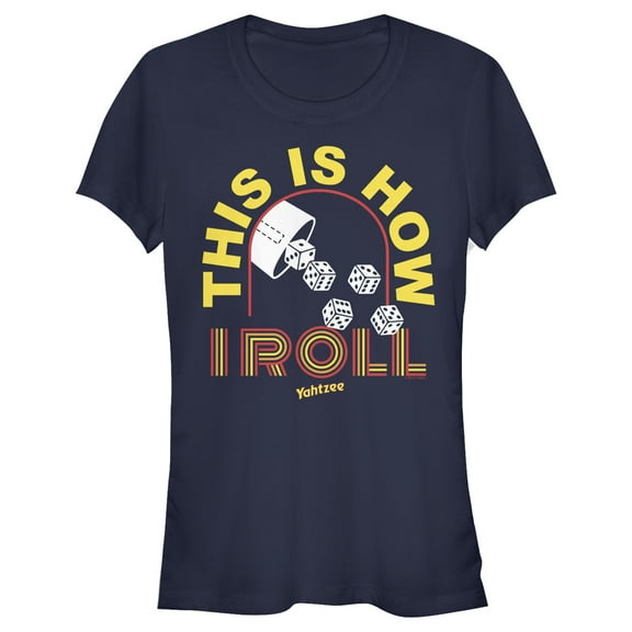 Junior's Yahtzee Retro How I Roll  Graphic T-Shirt