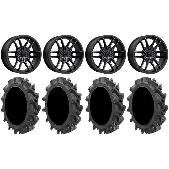 MSA Fang 18" Wheels Black 32" MotoHavok Tires Sportsman RZR Ranger