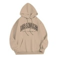 thumbnail image 3 of LUOGENLI Mens Hoodies Blanket Mens Fashion Casual Letter Part Print Hooded Pullover Long Sleeve Hooded Sweater Hoodies for Men Pullover Graphic Design Khaki Size XXL, 3 of 5