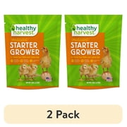 (2 pack) Healthy Harvest Medicated Starter Crumble Feed for Baby Chicks 5 lb Bag