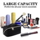 thumbnail image 2 of Large Capacity Travel Makeup Bag, Portable Travel Cosmetic Toiletry Bag Wash Bag, Multifunctional Storage Waterproof (Black), 2 of 3