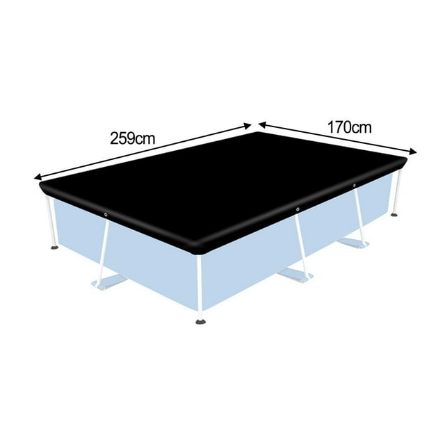 Bgsha Couverture de Piscine Rectangulaire 210D Couvertures Solaires pour Piscines Couverture de Spa Couverture Solaire Résistante aux Déchirures Couverture de Piscine Robuste