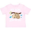 thumbnail image 3 of Inktastic My Mimi Loves Me with Sloth and Hearts Boys or Girls Toddler T-Shirt, 3 of 5