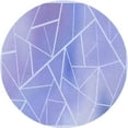 thumbnail image 1 of Ahgly Company Machine Washable Indoor Round Transitional Light Slate Blue Area Rugs, 3' Round, 1 of 7