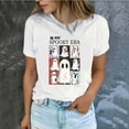 thumbnail image 2 of LYEAA Halloween Womens Short Sleeve Tops Crew Neck Regular Straight Cuff Casual Wear Ghost Holiday Clothes White L, 2 of 5