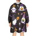 thumbnail image 2 of Wearable Oversized Blanket,Halloween Gnome Witches with Spooky Elements Wearable Blanket Hoodie for Adults,Cozy Hooded Blankets with Super Pockets,Super Warm Fuzzy Pullover for Women & Men, 2 of 6