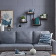 thumbnail image 4 of Danya B. 4-Tier Wall Mount Corner Or Straight Staggered Floating Industrial Rustic Pipe Shelving Unit, 4 of 9