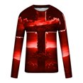thumbnail image 4 of LbsKUS Mens Long Sleeve Shirt Funny Cross 3D Graphic Print Tees Tops Workout Slim-Fit Pullover Crewneck Sweatshirs Christian Religious Bible T-Shirts, 4 of 4