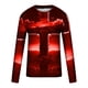 thumbnail image 5 of Blusas y camisas de manga larga con cuello redondo para hombre, blusa informal de manga larga con cuello redondo y estampado de rayas, blusa de poliéster para hombre, 5 of 5