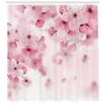 thumbnail image 3 of Ambesonne Japanese Shower Curtain, Eastern Sakura Flowers, 69"Wx75"L, Pale Pink Pale Pink, 3 of 3