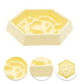 thumbnail image 3 of Unique Bargains 1 Pc Convenient Hexagon Dog Bowl for Indoor and Outdoor ABS Yellow, 3 of 4
