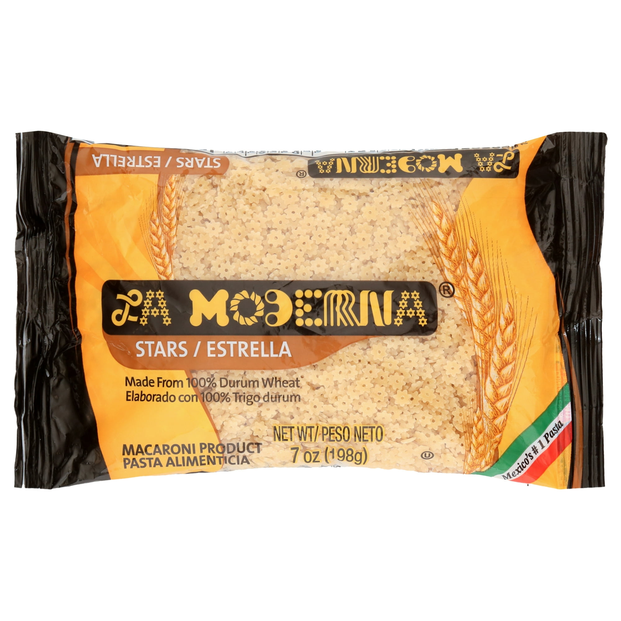 Stars Macaroni Pasta La Moderna Star Pasta, Durum Wheat, 7 oz
