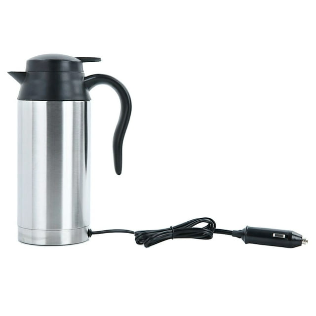 Universal 12V Car Truck Taza De Calefacción Leche Té Teavel Teteras - Plata 24V, tal se describe - Plata 24V BLESIY Caldera de viaje