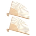 thumbnail image 3 of 2 abanicos plegables de madera con marco, ideales para bodas, baby showers, fiestas de cumpleaños y proyectos de manualidades., 3 of 7