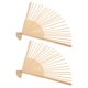 thumbnail image 3 of 2 abanicos plegables de madera con marco, ideales para bodas, baby showers, fiestas de cumpleaños y proyectos de manualidades., 3 of 7