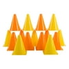 Traffic Safety Cones, Set of 15- Plastic, Colorful, Flexible for Kids Indoor and Outdoor Games, Sports Training, Driving, or Barriers by Hey! Play!
