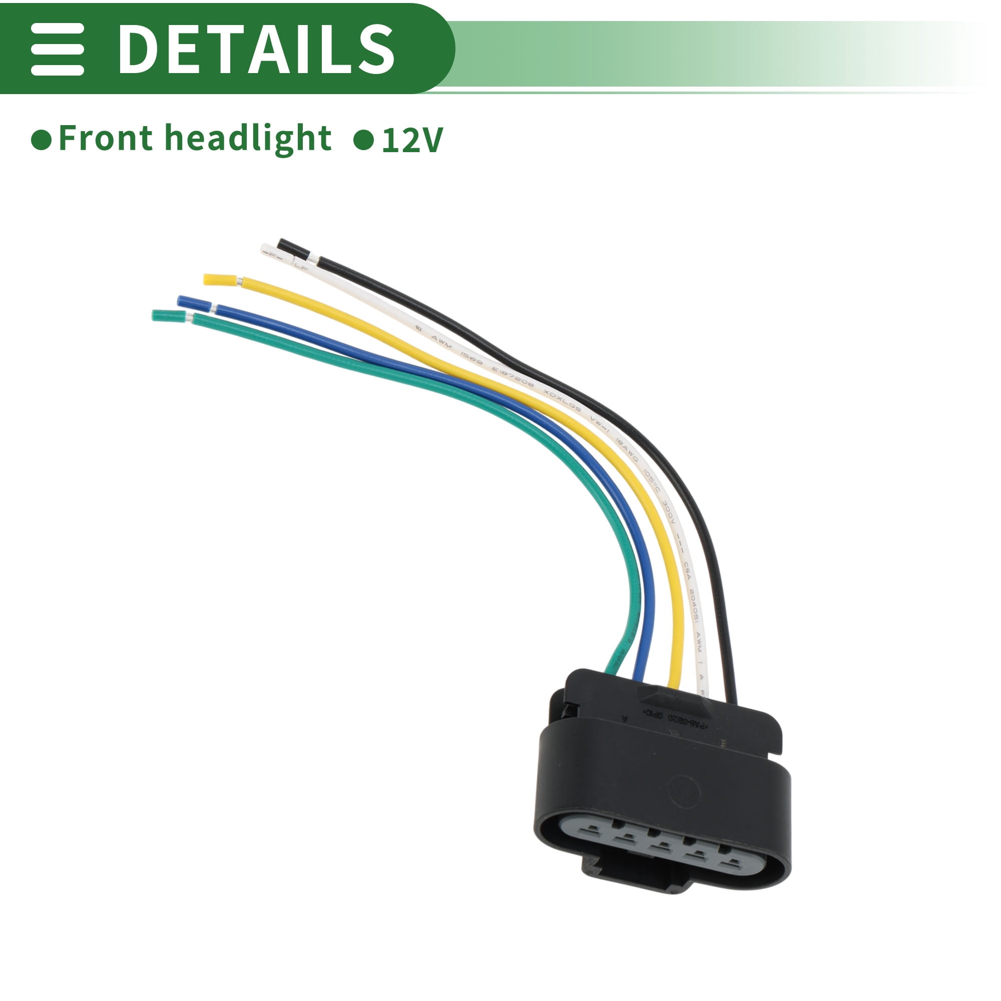 Unique Bargains Front Headlight Wiring Harness Assembly for Chevrolet Impala 2006-2013
