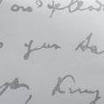 thumbnail image 2 of Benjara BM227610 Ensemble de Couette Très Grand en Tissu 3 Pcs avec Imprimé Script, Blanc & Gris, 2 of 5