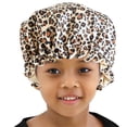 thumbnail image 2 of Satin Bonnet Children‘s Sleeping Cap Soft Night Adjustable Double Sleep Cap(Black), 2 of 3