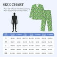 thumbnail image 4 of Salouo Cartoon Panda And Leaf 1 Print Button-Front Long Sleeve Pajama Set for Men, Soft 2Pjs Men's Long Sleeve Sleepwear-Large, 4 of 7